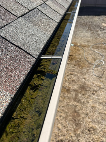 Water clogged in gutter