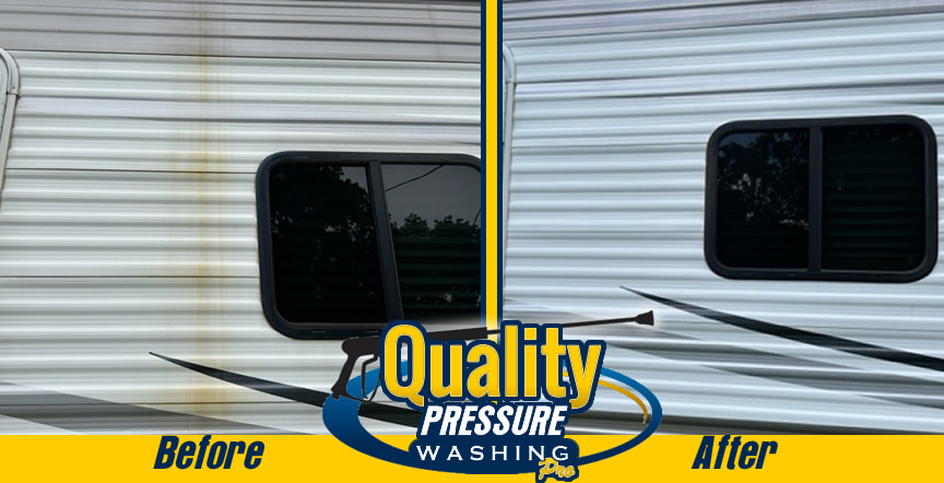 RV Soft Washing Remove Rust Stains